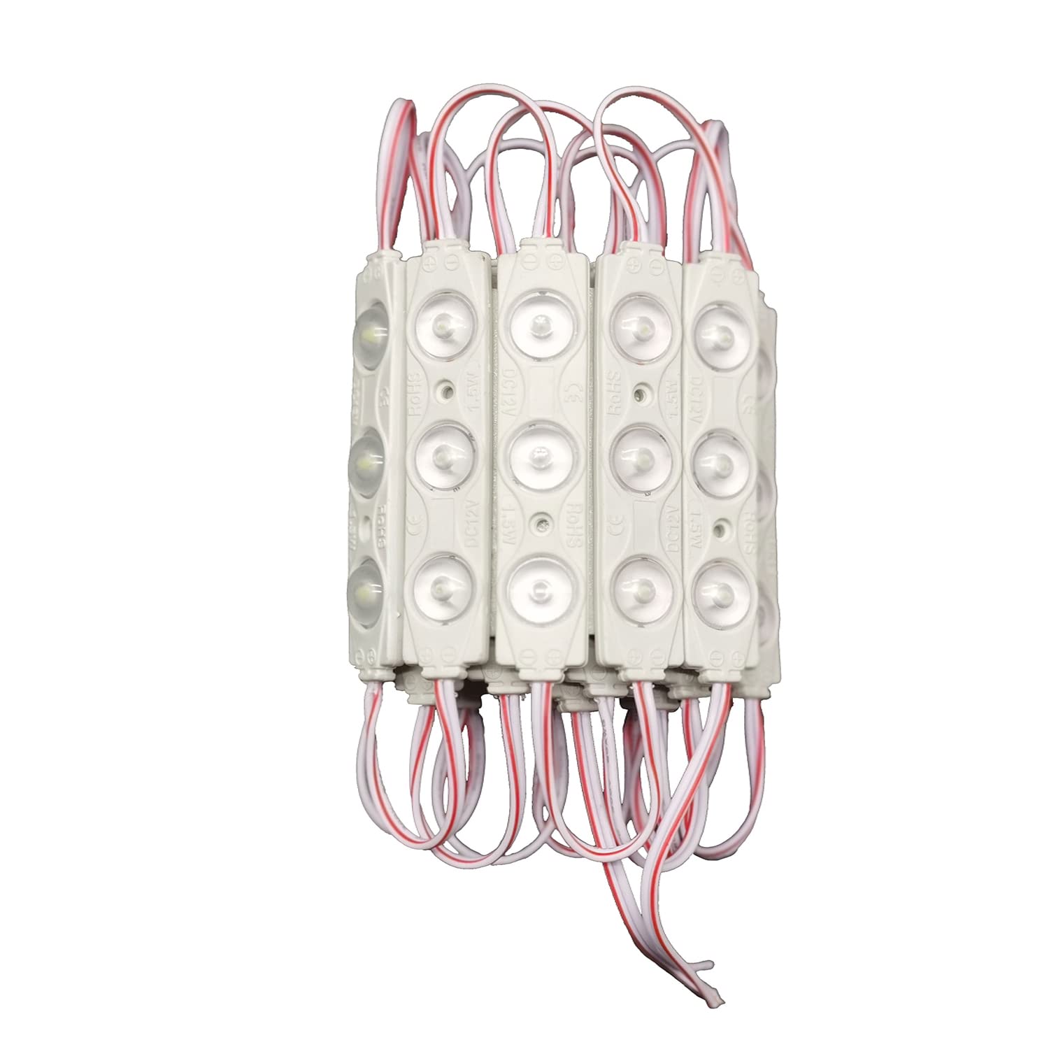 Photo 1 of TeiNewBy LED Module, LED Decorative Light White 20pcs 9.8 Ft 2835 SMD 150LM Per LED Module IP65 Waterproof Decorative Light for Letter Sign Advertising Signs with Tape Adhesive Backside (White Light)