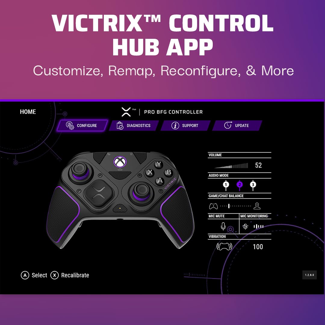 PDP Victrix Pro BFG drahtlos Controller: Black For Xbox Series X|S, Xbox One, and Windows 10/11 PC 7