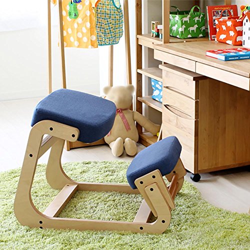 KSUNGB-Sedia-inginocchiata-Sedia-Ortopedica-per-Bambini-Sedia-per-Studenti-Sedia-per-la-Salute-della-Vita-Adulta-Ergonomia-Anti-miopia-Anti-megattera-Correzione-Postura-Seduta-Sedia-Legno-Massiccio