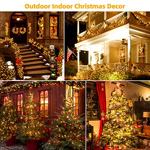 Tcamp Outdoor Christmas Lights Warm White, 262FT 800 LED Christmas Tree