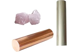 AGBYISE Pharaoh Solid Copper Zinc Rods Crystal Set, Calibration Metal Bars for Yoga Meditation, Scientific Research, DIY Crafts, Pure CuZn Alloy Healing Crystal for School Experiments & Hobby Projects