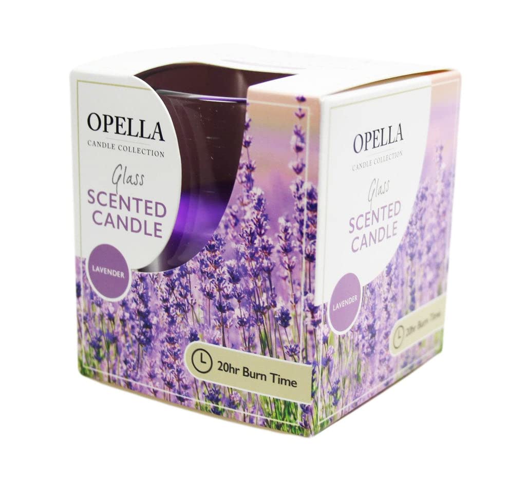 Scented Candles in Glass Jar Natural Soy Wax Candle,Lavander Field for Women, Birthdays, Christmas, Yoga, Bath, 20 Hours Burn Time Lavander Field