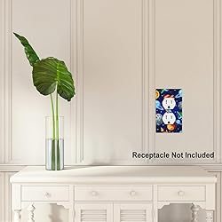 Pznen Outer Space Duplex Receptacle Outlet Wall