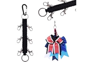 DEEKA Paracord Handmade Cheer Bows Holder for Cheerleading Teen Girls High School College Sports