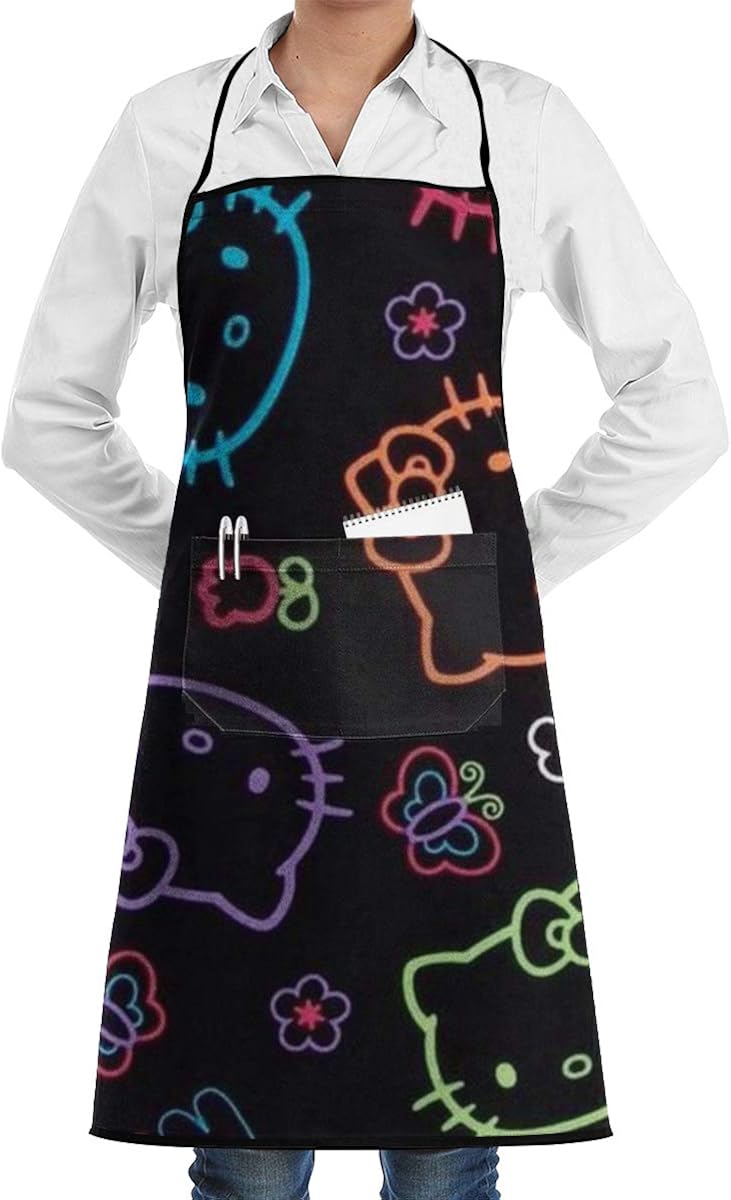 Criss Colorful Hello Kitty Aprons for Women Men Girls