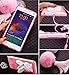 Galaxy Note 4 Case,Shinetop Bling Diamond Glitter Crystal Clear Soft TPU Silicone Back Cover 3D Cute Cartoon Rabbit Bunny Case Protective Shell with Pompon Ball for Samsung Galaxy Note 4 N9100-Pink