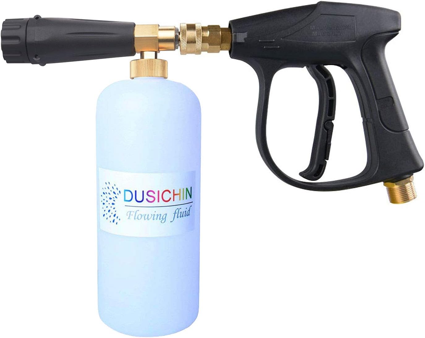 DUSICHIN DUS-113 Pressure Washer Jet Wash Quick Release Snow Foam Lance,3000 PSI High Pressure Washer Gun,M22 Thread 1/4"
