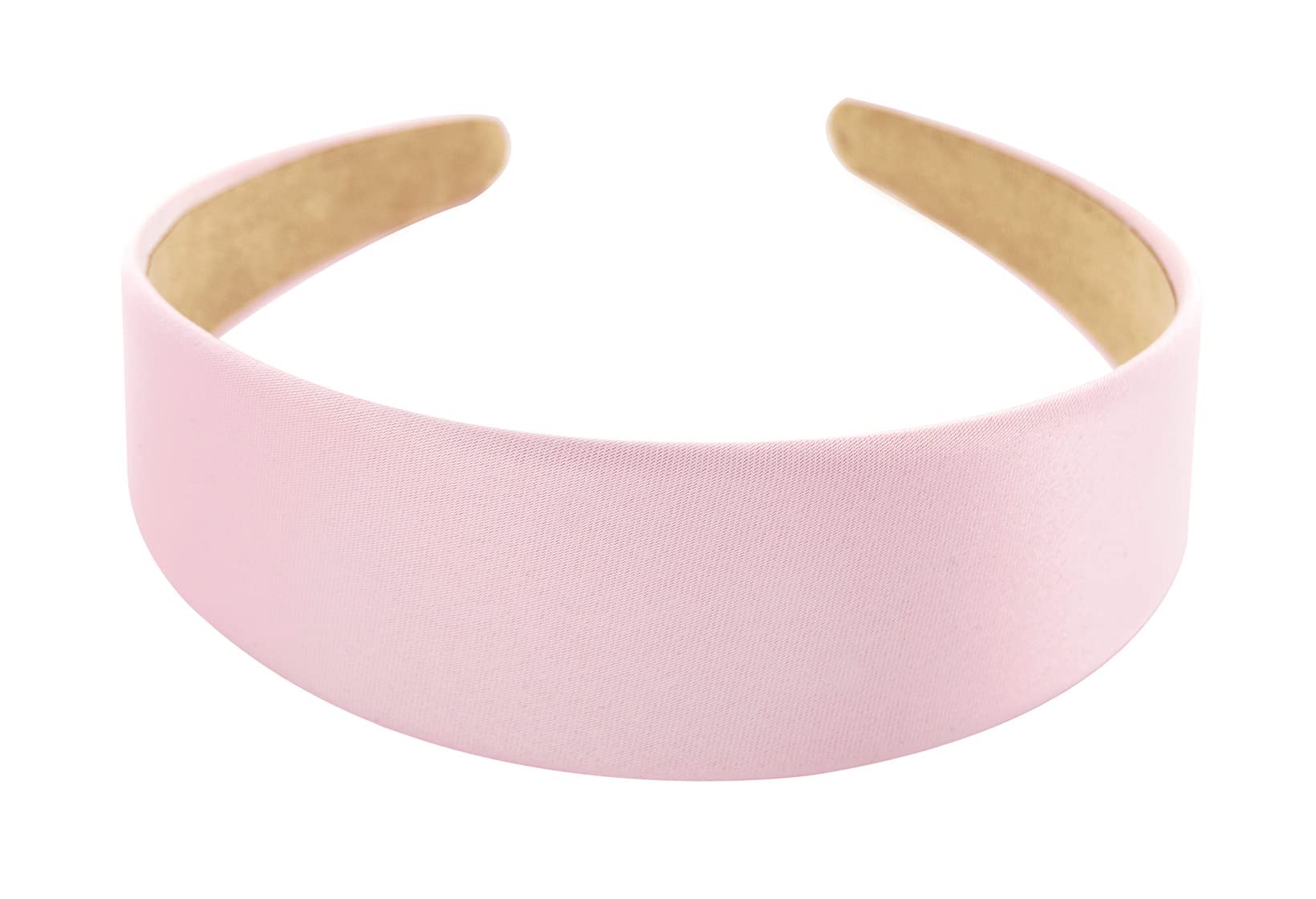 axy HRK1 Wide Satin Covered Women's Hair Band Vintage Classic Look Hairband Headband (Pink) — image 1