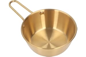 2PCS Korean Soup Bowl, Camping Bowl Stainless Steel Soup Bowls Stainless Steel Sauce Bowls Korean Wine Bowl with Handle for C