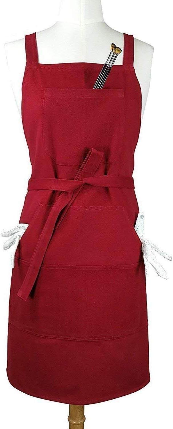Best 100% Cotton Kitchen Apron Solid Color