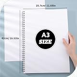 Thboxes A3 Sketch Book 200GSM 40 Sheets 80 Pages Hardback Spiral Bound view 2