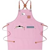 Aazon.co: Chef Apron,Cross Back Apron For En Woen With Adjustable Straps And Large Pockets