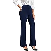 SEMARO Womens Bootcut Dress Pants High Waist Stretchy Flare Work Pants Business Office Pull on Slacks with Pockets