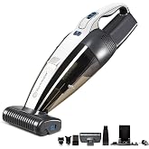 Vacmaster Cordless Hand Vacuum Protable Pet Vacuum with Motorized Nozzle | 2-Speeds, LED Light, for Home &amp; Car, Dusting Brush, Precision Nozzle, and crevice tool