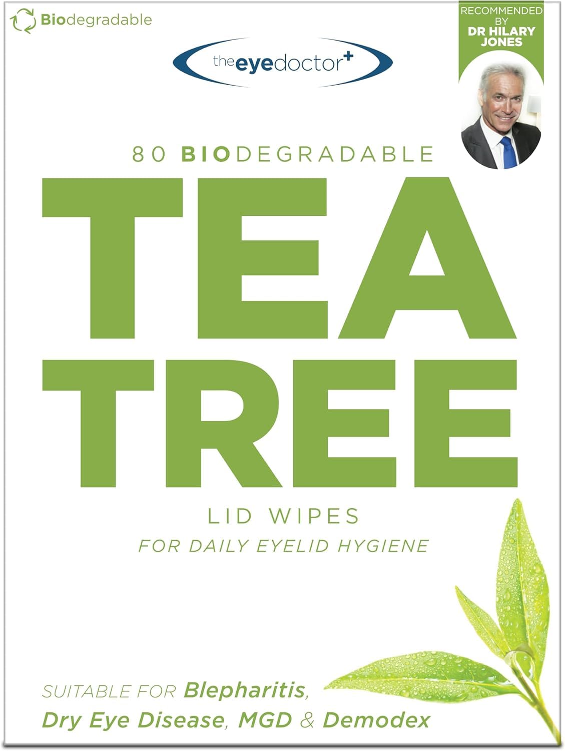 Photo 1 of The Eye Doctor Tea Tree Oil Eyelid Wipes - 40 x Single Use Eye Cleaning Wipes for Daily Lid Care - Individual Preservative Free Sensitive Eye Cleaner - Soothes Cleans and Refreshes