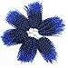 3pcs/Pack 10'' Afro Kinky Twist Hair Crochet Braids Ombre Blue Braiding Hair Synthetic Marlybob Curly Crochet Hair Pieces (T1B/BLUE)
