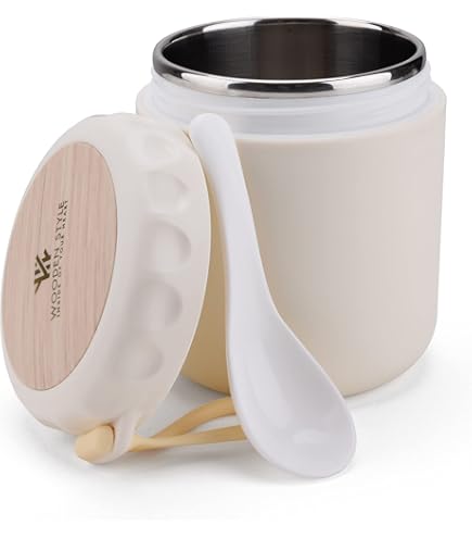 Trudeau 38609326 Contenitore Per Cereali E Latte Portatile - Ciotola 5oz+12oz, Con Pacco Ghiaccio, A Prova Di Perdite, Adatto Al Microonde