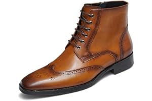 GIFENNSE Mens Dress Boots Mens Chukka Boots Formal Chelsea Boots Mens Leather Boots Oxford Boots for Men