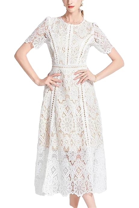 Vestidos Ibicencos Mujer Blanco Vestido Bohemio De Encaje Blanco