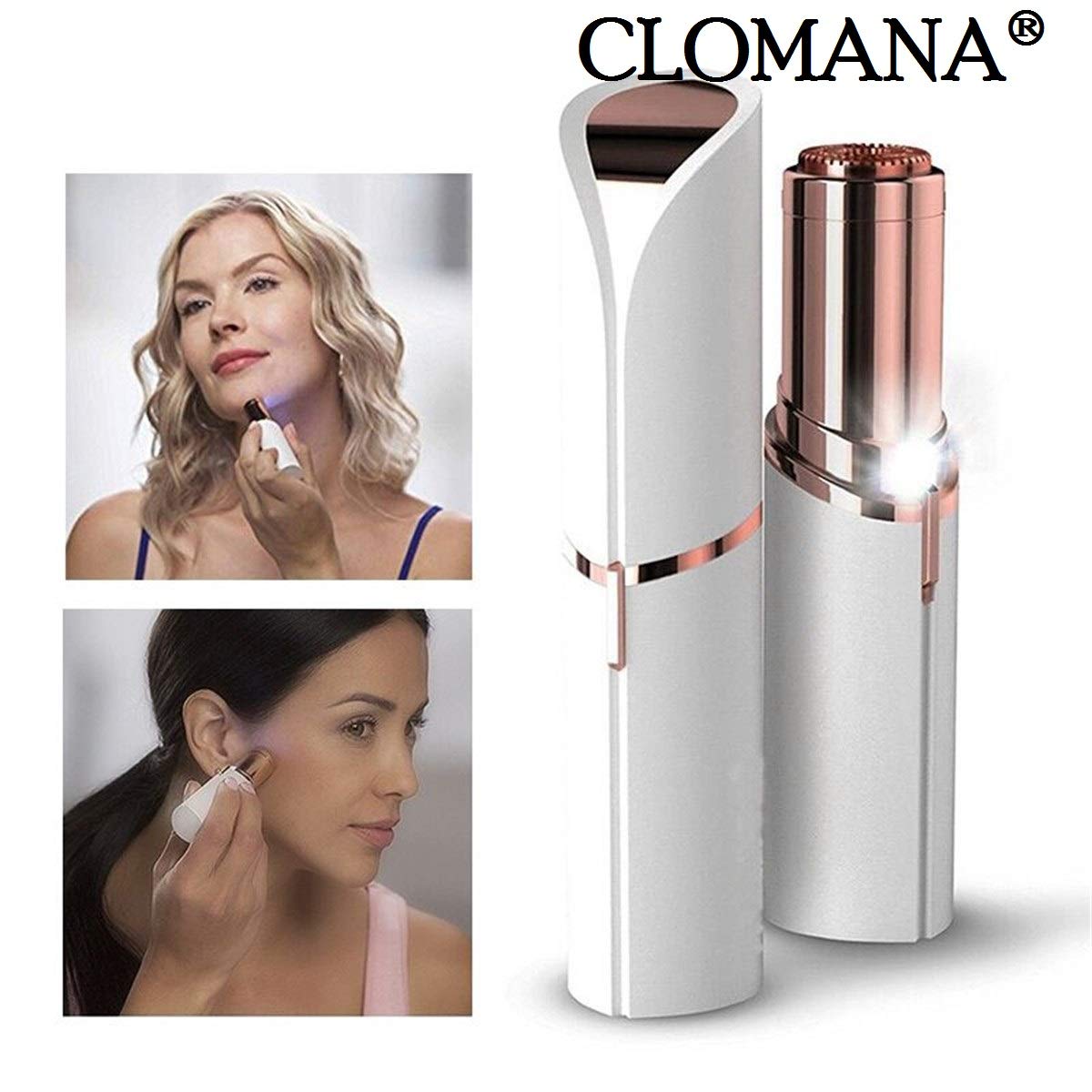 Clomana Painless Facial Hair Remover Shaver For Women And Men With