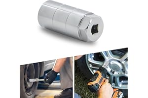 jokormo Pack-1 Car Oil Pressure Switch Socket, 3/8" Driver Deep Design Hexagonal Oil Pressure Sending Socket Unit Fit 1" and 1 1/16" Switches, Universal for Car Disassembly Repair Accessory (Silver)