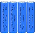 Yuntunele 4 Packs 18650 Rechargeable Battery 3.7V 3500mAh 18650 Flat Top Battery for Headlights etc