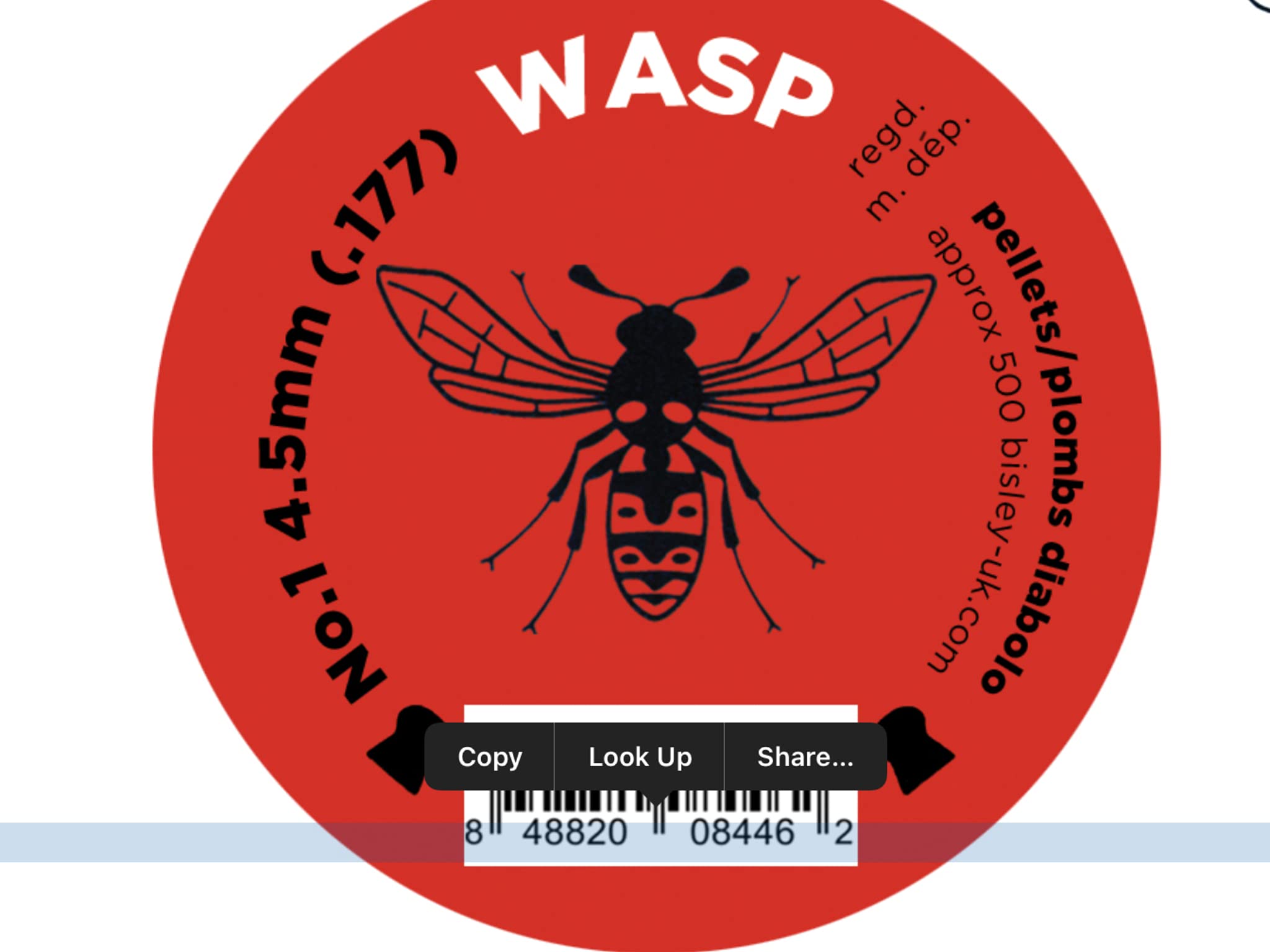 Wasp Pellets #1: .177: 4.5mm