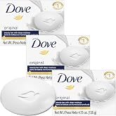 Dove Beauty Bar Soap, Original 3-Pack, 4.75 Oz Ea | Dermatologist-Recommended 3-in-1 Hand, Face & Body Soap for Women with ¼ 