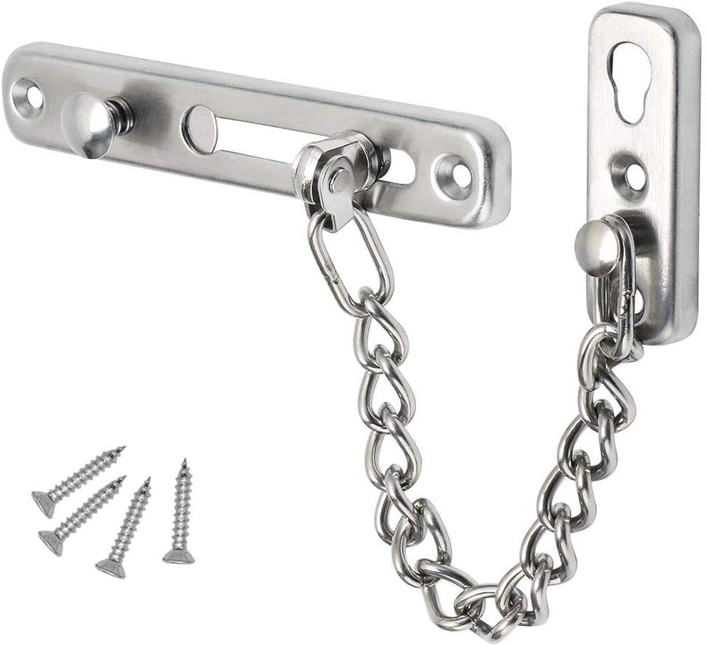 HLOMVE Sliding Chain Door Guard Lock with Security Spring