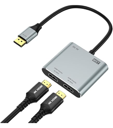 Amazon.com: Monoprice 2-Port DisplayPort 1.2 to HDMI Multi-Stream