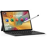 EYY 10.1" 2 in 1 Tablet/Laptop Computer, 12GB RAM+256GB SSD, Win 11 Touchscreen Laptops with Stylus and Keyboard, Intel M3-8100Y Processor(up to 3.40GHz), WiFi 5, BT 5, HDMI, Dual Camera, Gray
