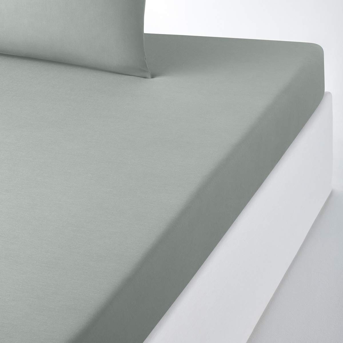 mFabrics Poly-Cotton 26cm / 10" Deep Fitted Sheet - Easy Care, Machine Washable - Single Double King Super King 4FT Bed (Grey, 4FT)