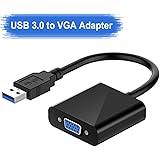 USB to VGA Adapter,USB 3.0 to VGA Adapter Multi-Display Video Converter- PC Laptop Windows 7/8/8.1/10,Desktop, Laptop, PC, Monitor, Projector, HDTV, Chromebook (Black)