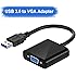 USB to VGA Adapter,USB 3.0 to VGA Adapter Multi-Display Video Converter- PC Laptop Windows 7/8/8.1/10,Desktop, Laptop, PC, Monitor, Projector, HDTV, Chromebook (Black)