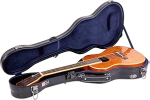 Crossrock 100% Purity Fiberglass Black Baritone Ukulele Case-15mm Thick Padded (CRF1020BUBK)