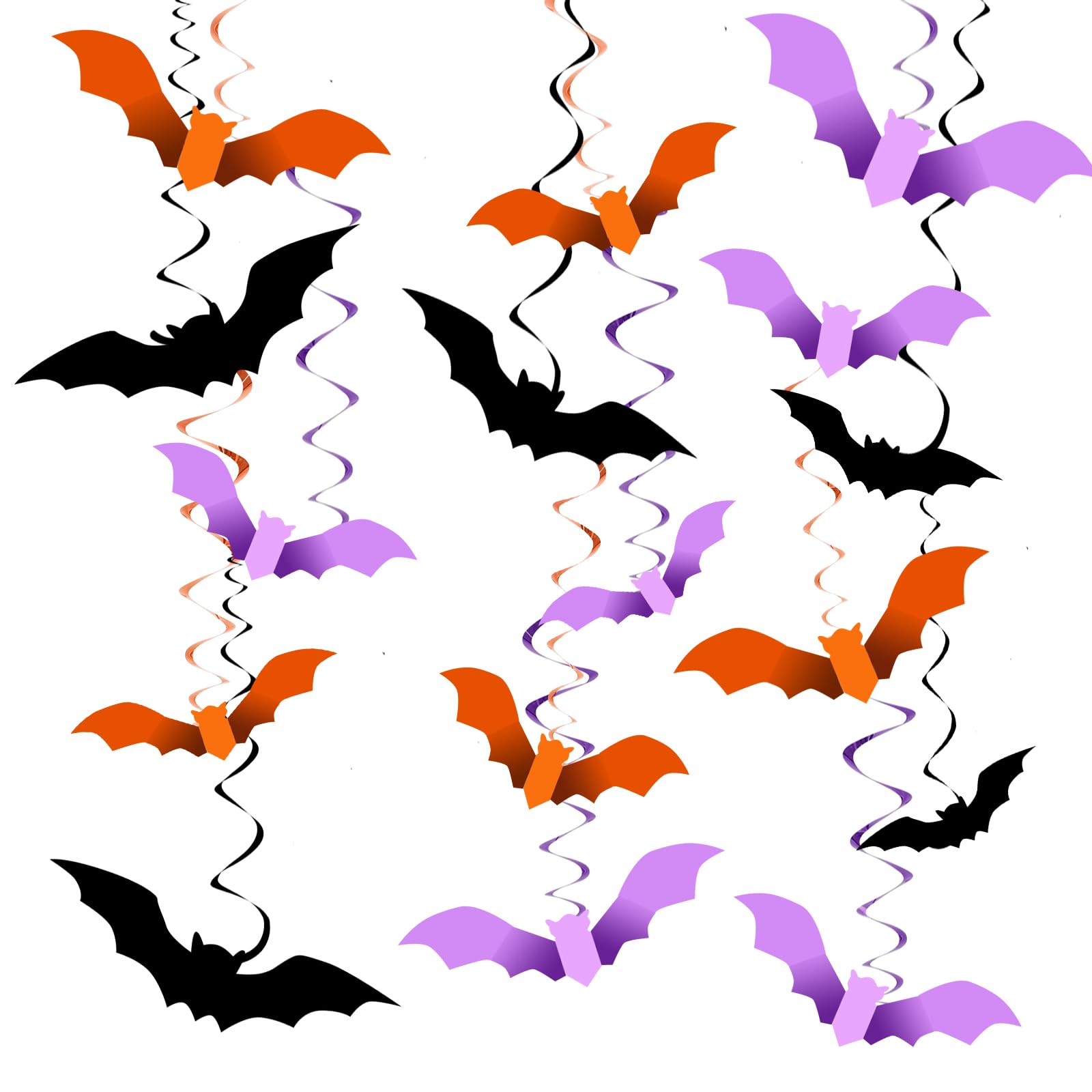 Photo 1 of 36 PCS Halloween Party Decorations Bat Hanging Halloween Ceiling Streamers for Home Indoor Outdoor Party Office Decor Supplies