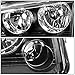 Auto Dynasty 4Pcs Black Housing Headlight Clear Corner/Turn Signal Headlight Assembly Lamps Compatible with Dodge Charger LX 06-10