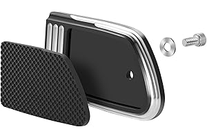 HEYOMOTOR Brake Pedal Pad Cover for Harley Touring, Road King, Street Glide (1980-2023), Softail FL Slim, Heritage, Fatboy (1986-2017), Dyna FLD (2012-2016)