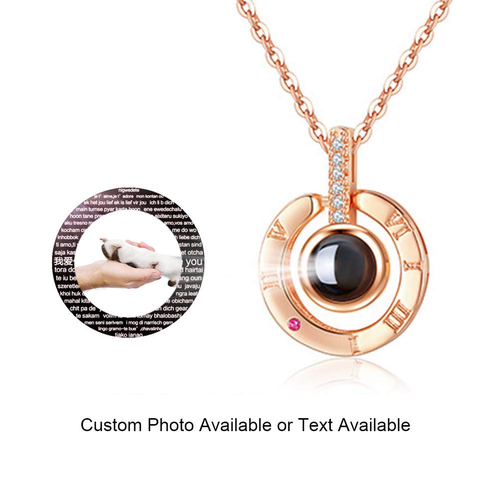 Brilliant Sun Customized 100 Languages Necklace I Love You Necklace For Women Girls Memory Necklace Best