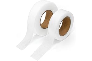 OOTDAY Iron On Hem Tape, Adhesive Hem Tape, Fusible Hem Tape, No Sewing Required, 0.8 inch Wide 66/210 FT Long, Perfect for for Dresses Pants Curtains Clothes Fabric(2 Rolls)