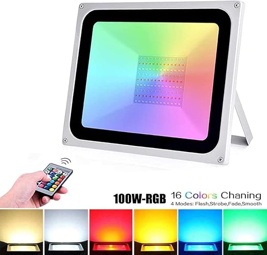 100w Rgb Led Strahler Led Fluter 8000lm Aussen Strahler Scheinwerfer Rgb Flutlicht Led Farbwechsel Aussenstrahler Flutlichtstrahler Ip65 Wasserdicht Fur Garten Party Outdoor Licht 1er Pack 100w Amazon De Beleuchtung