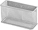 Ybmhome Wire Mesh Magnetic Storage Basket, Container, Desk Tray, Office Supply Accessory Organizer Silver for Refrigerator/Microwave Oven or Magnetic Surface in Kitchen or Office 2305 (1, Large)