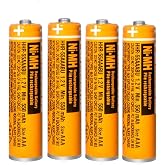 EOCIK 4 Pack NI-MH Rechargeable AAA Batteries 1.2V 550mAh HHR-55AAABU AAA Battery for Panasonic Cordless Phones
