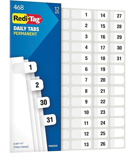 Amazon.com : Redi-Tag Alphabetical Tabs, A - Z Pre-Printed Divider