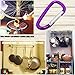 Qualtiy Yes QY 5PCS Red Green Blue Purple Gold Colored Spring Snap Hook Ring D Shape Aluminum Keychain with Keyring