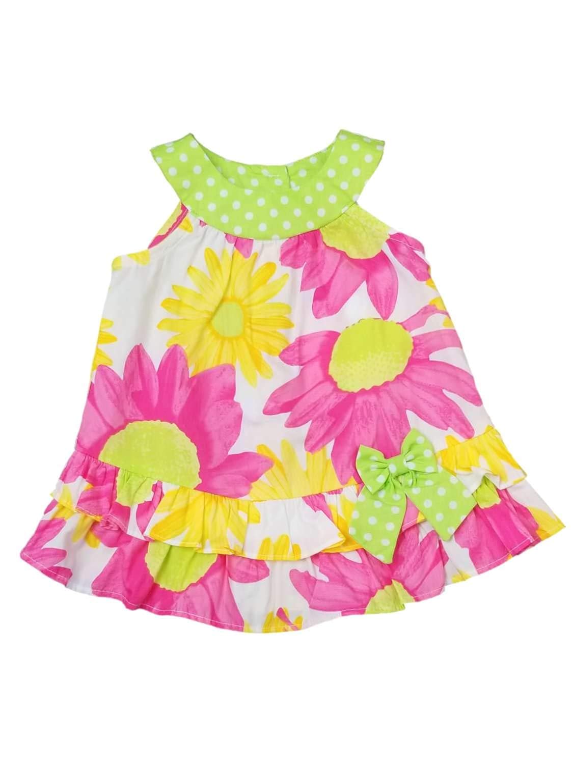 pink and green sundress