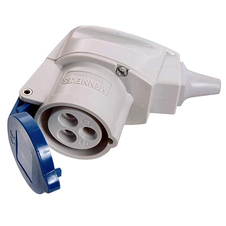 as - Schwabe CEE-Winkelkupplung Caravan – 230 V / 16 A Camping-Kupplung aus Thermoplast – Für Wohnwagen und Wohnmobile – Geei