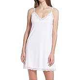 MANCYFIT Women's Full Slips Lace V-neck Adjustable Strap Sleepwear Dress