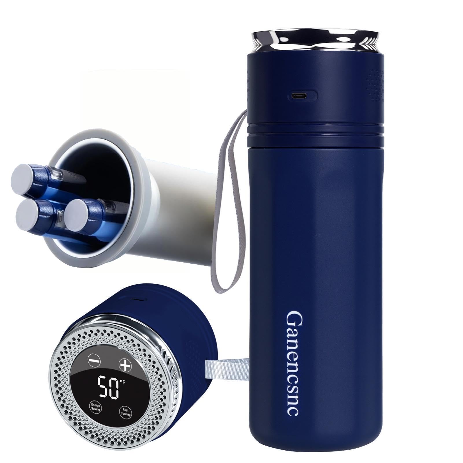 Photo 1 of Electric Insulin Cooler Travel Case TSA Approved?USB Type-C Smart Cooling, 10000mAh Power Bank ?Large Capacity Medication Cooler for Travel ?Medical Cooler for Insulin (Blue, no Power Bank)