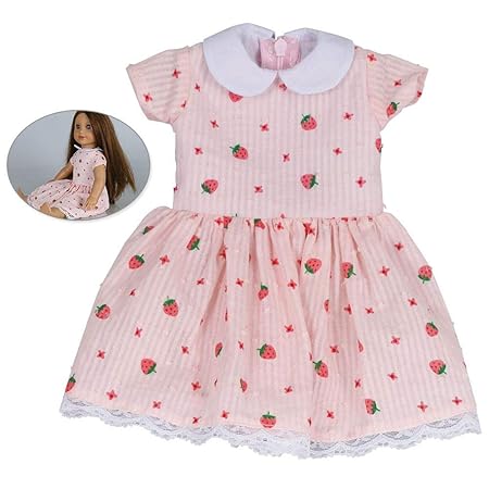 Reborn Baby Doll Clothes Outfits, Dress Skirt Pajamas Suit for 18 Inch American Girls Dolls Accessories Newborn Girl Dolls Clothes Birthday Christmas Gift,A